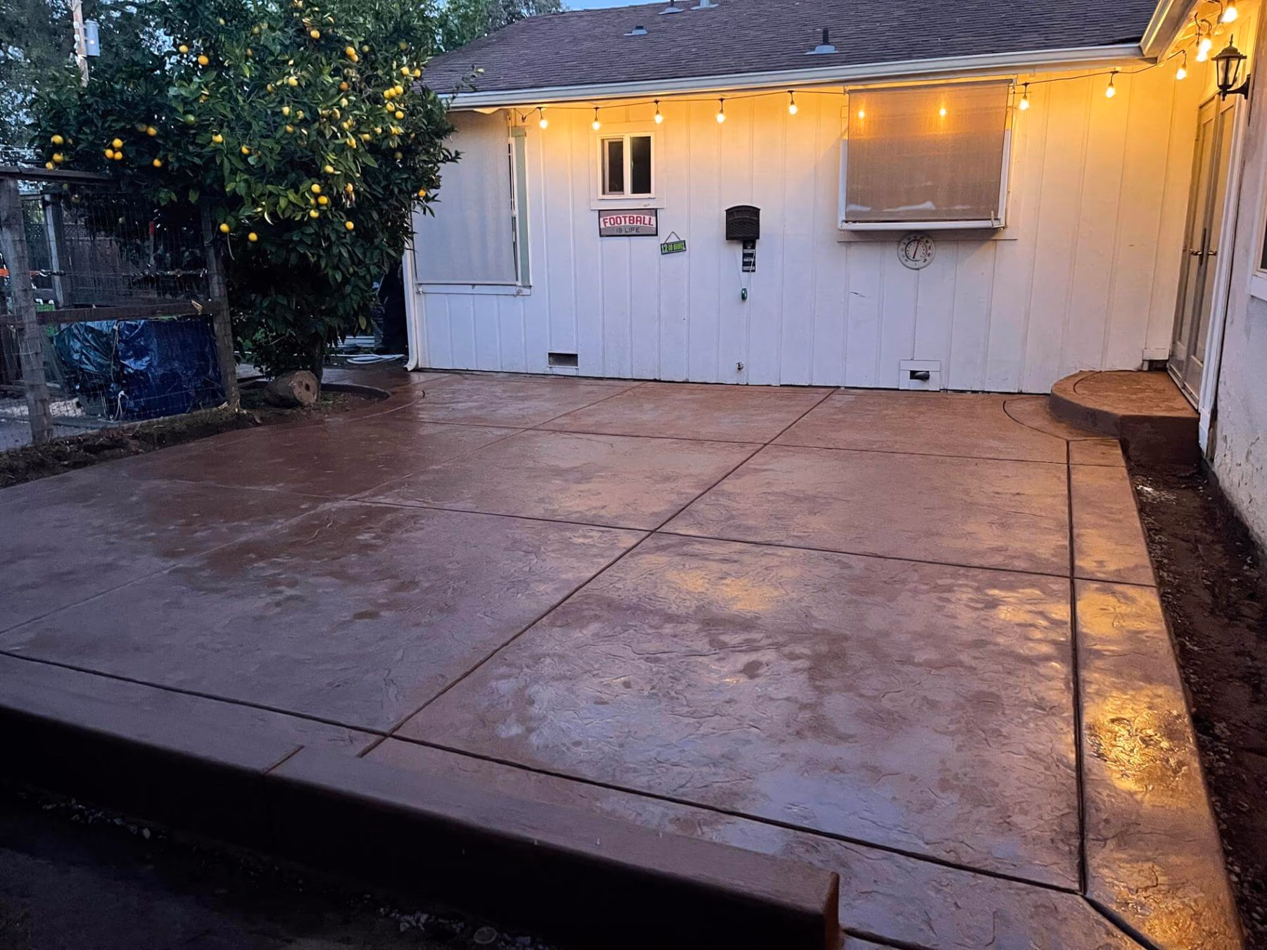 Concrete patio installed by CA Pro Concrete