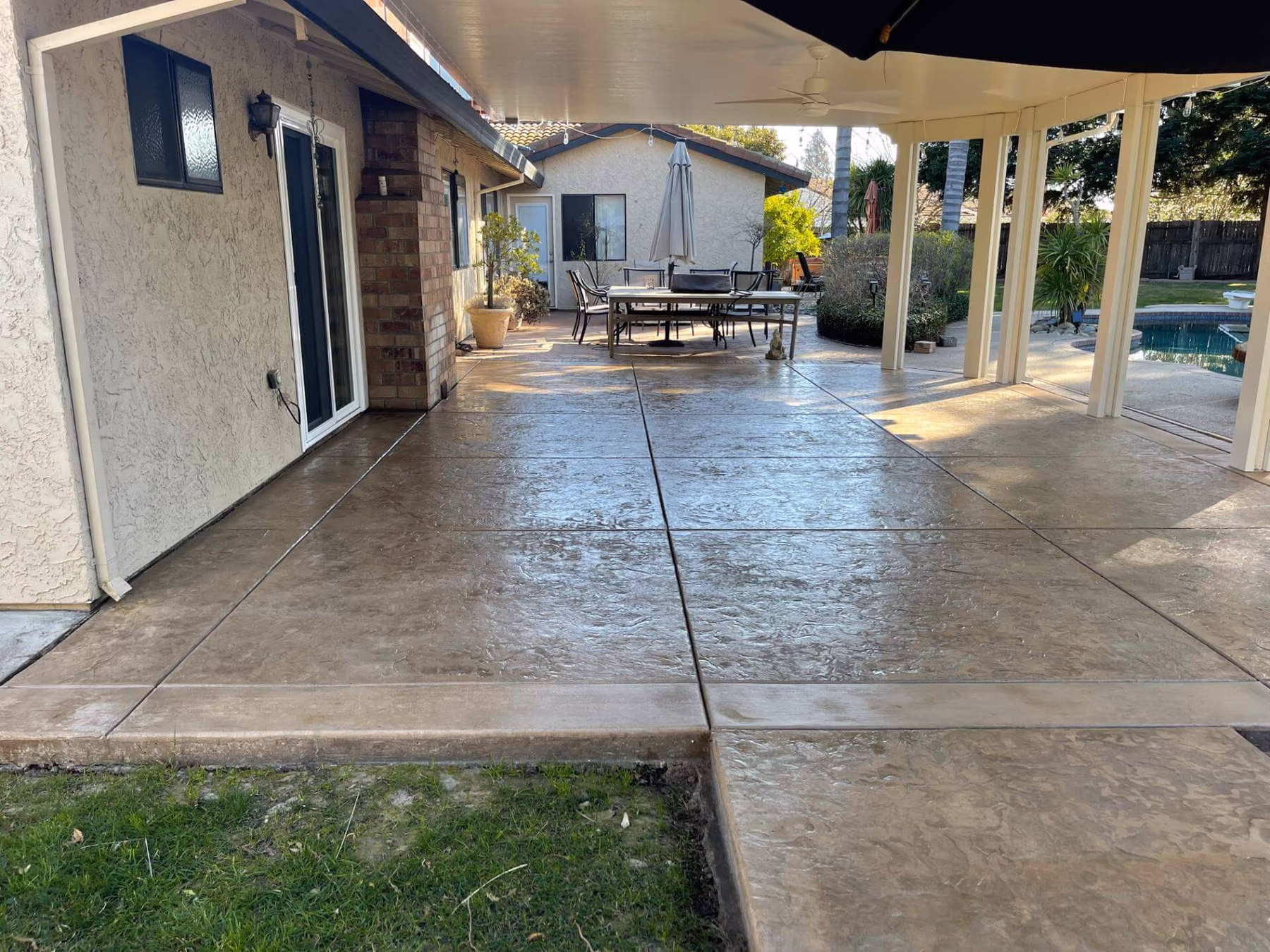 Concrete patio installed by CA Pro Concrete