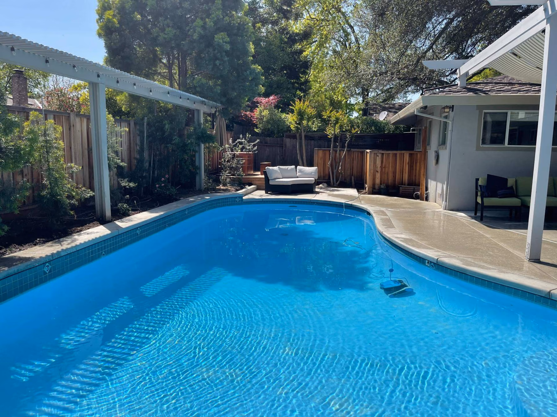 Concrete pool deck installed by CA Pro Concrete