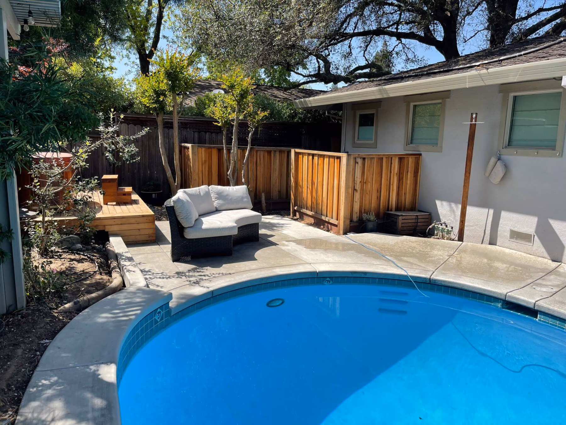 Concrete pool deck installed by CA Pro Concrete