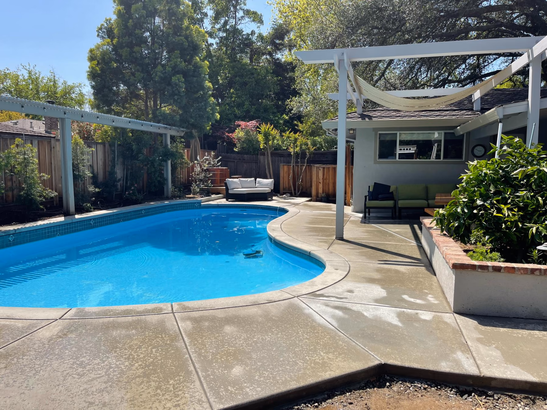 Concrete pool deck installed by CA Pro Concrete