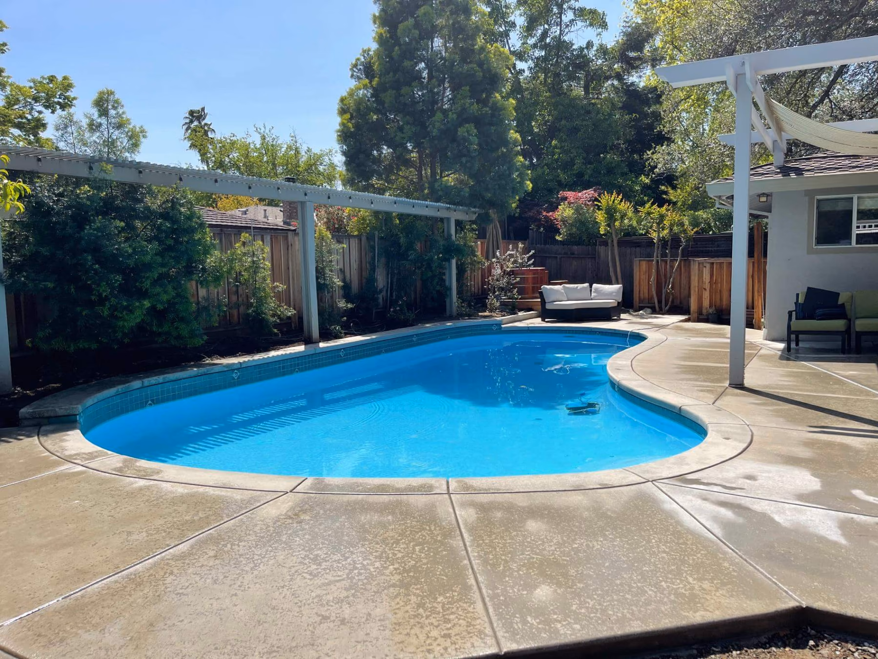 Concrete pool deck installed by CA Pro Concrete