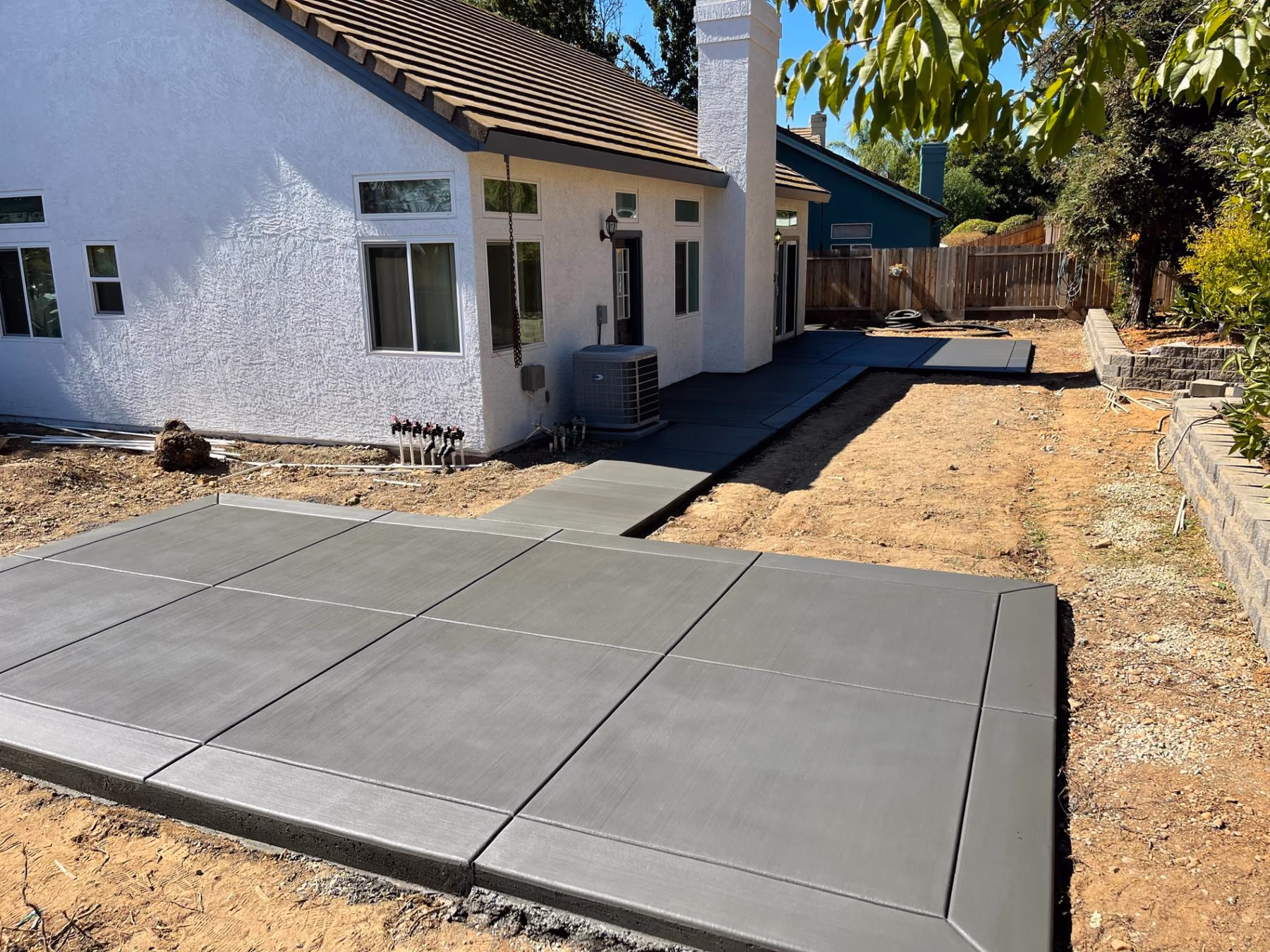 Concrete walkway installed by CA Pro Concrete