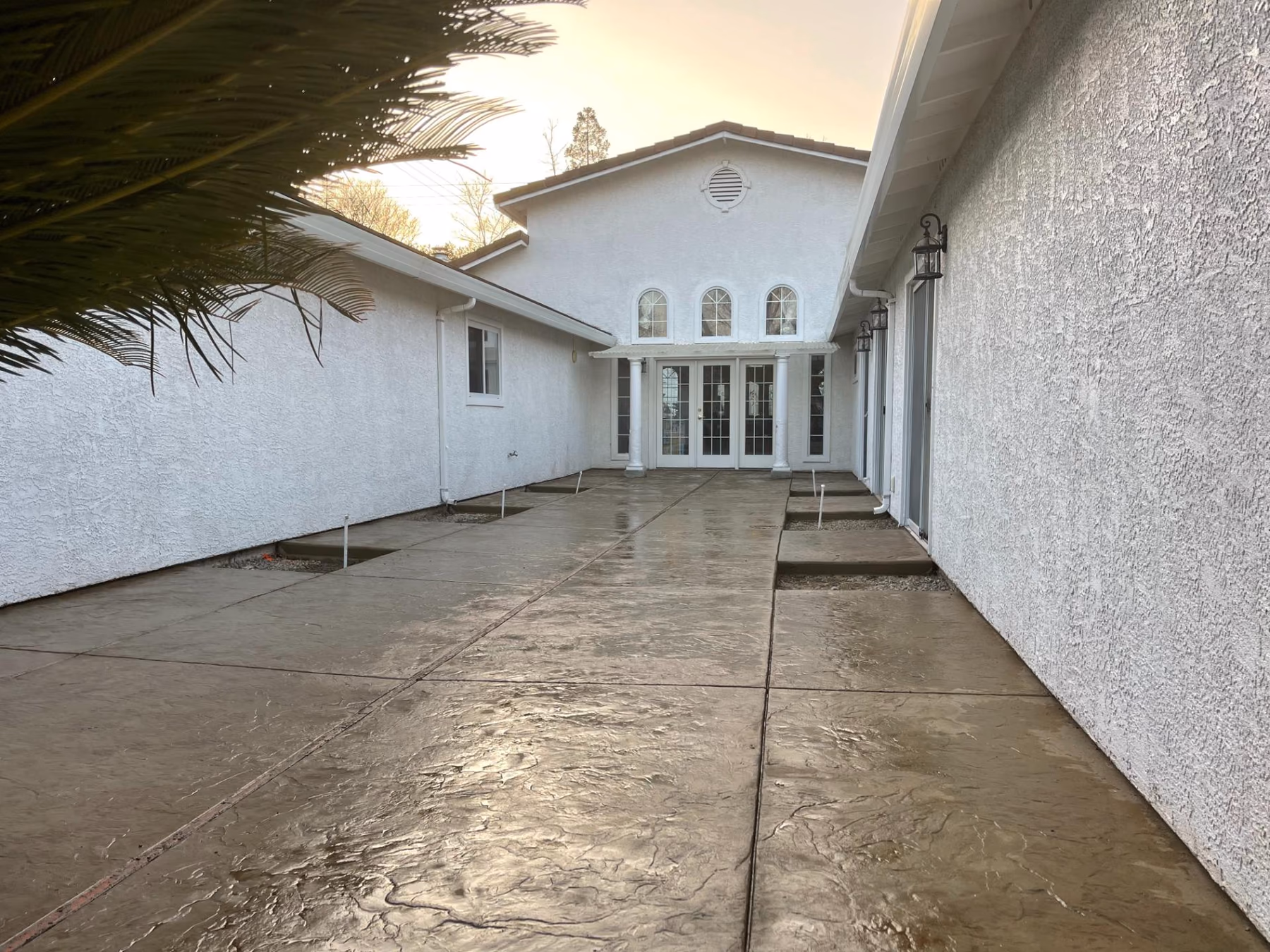 Concrete walkway installed by CA Pro Concrete