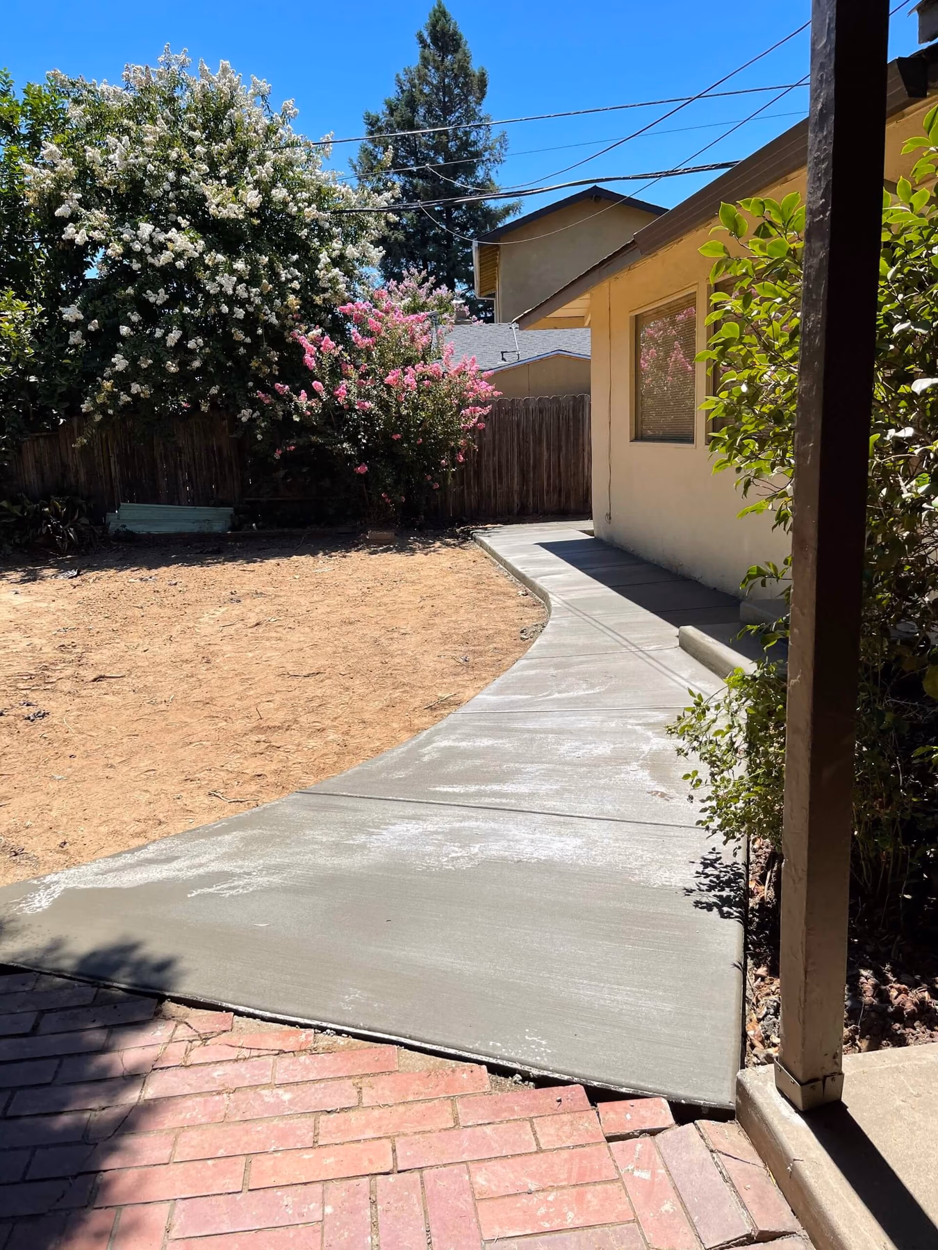 Concrete walkway installed by CA Pro Concrete