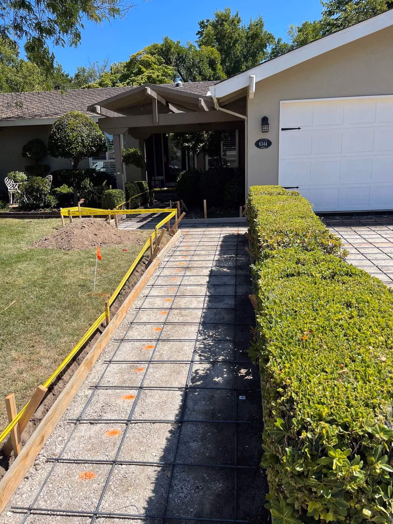 Concrete walkway installed by CA Pro Concrete