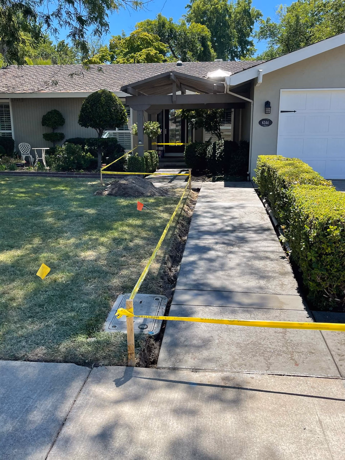 Concrete walkway installed by CA Pro Concrete