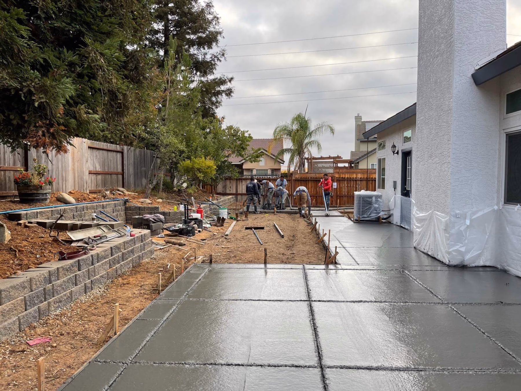 Concrete walkway installed by CA Pro Concrete