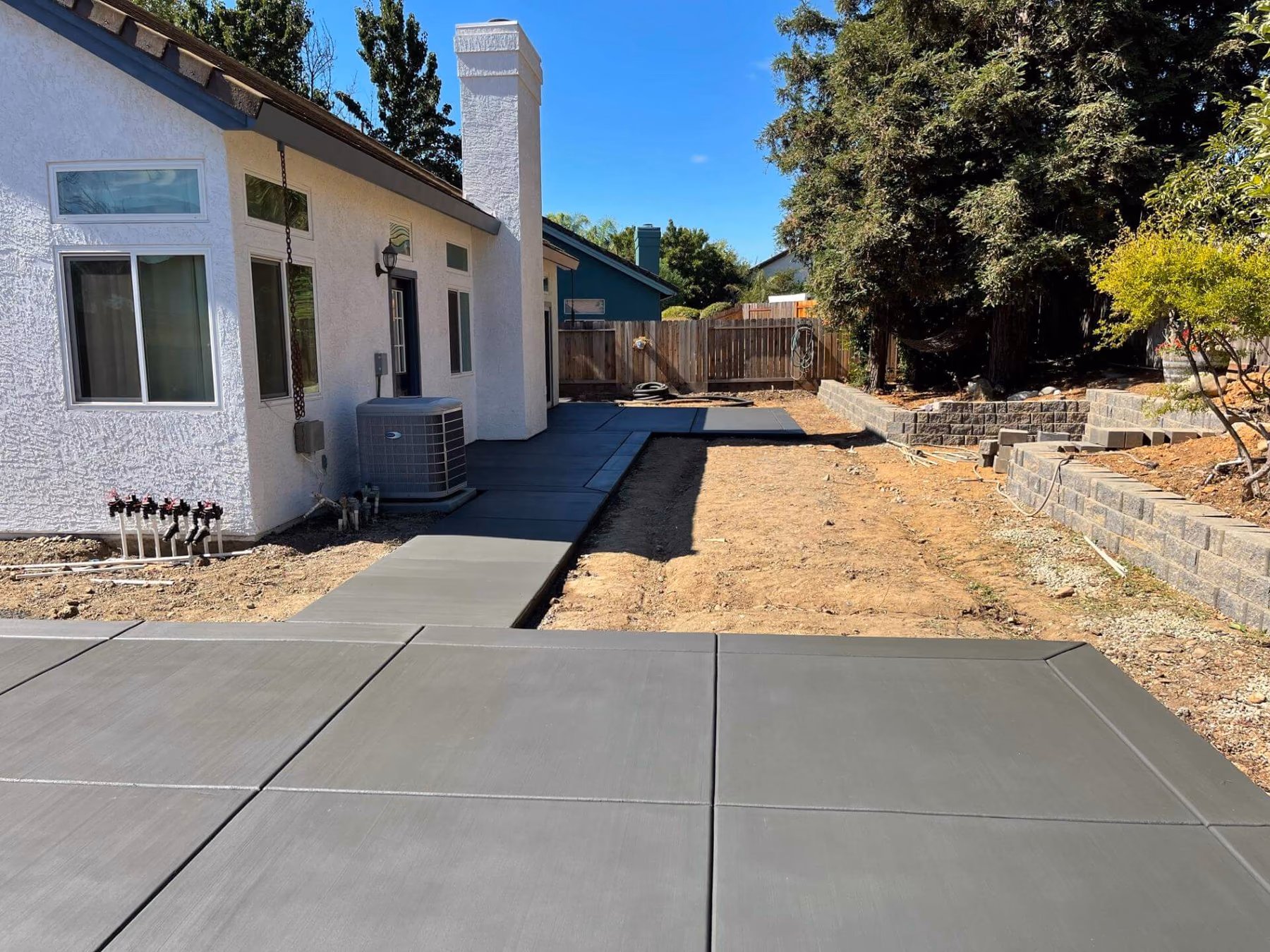 Concrete walkway installed by CA Pro Concrete
