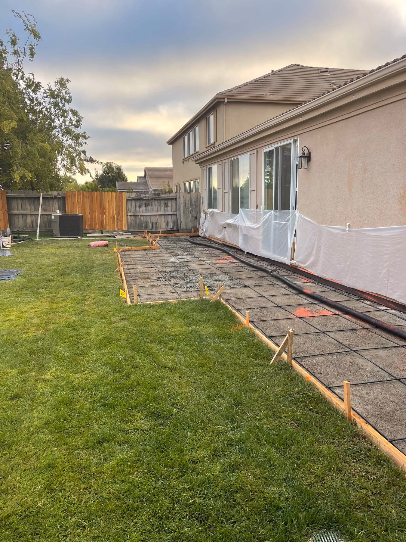 Concrete walkway installed by CA Pro Concrete