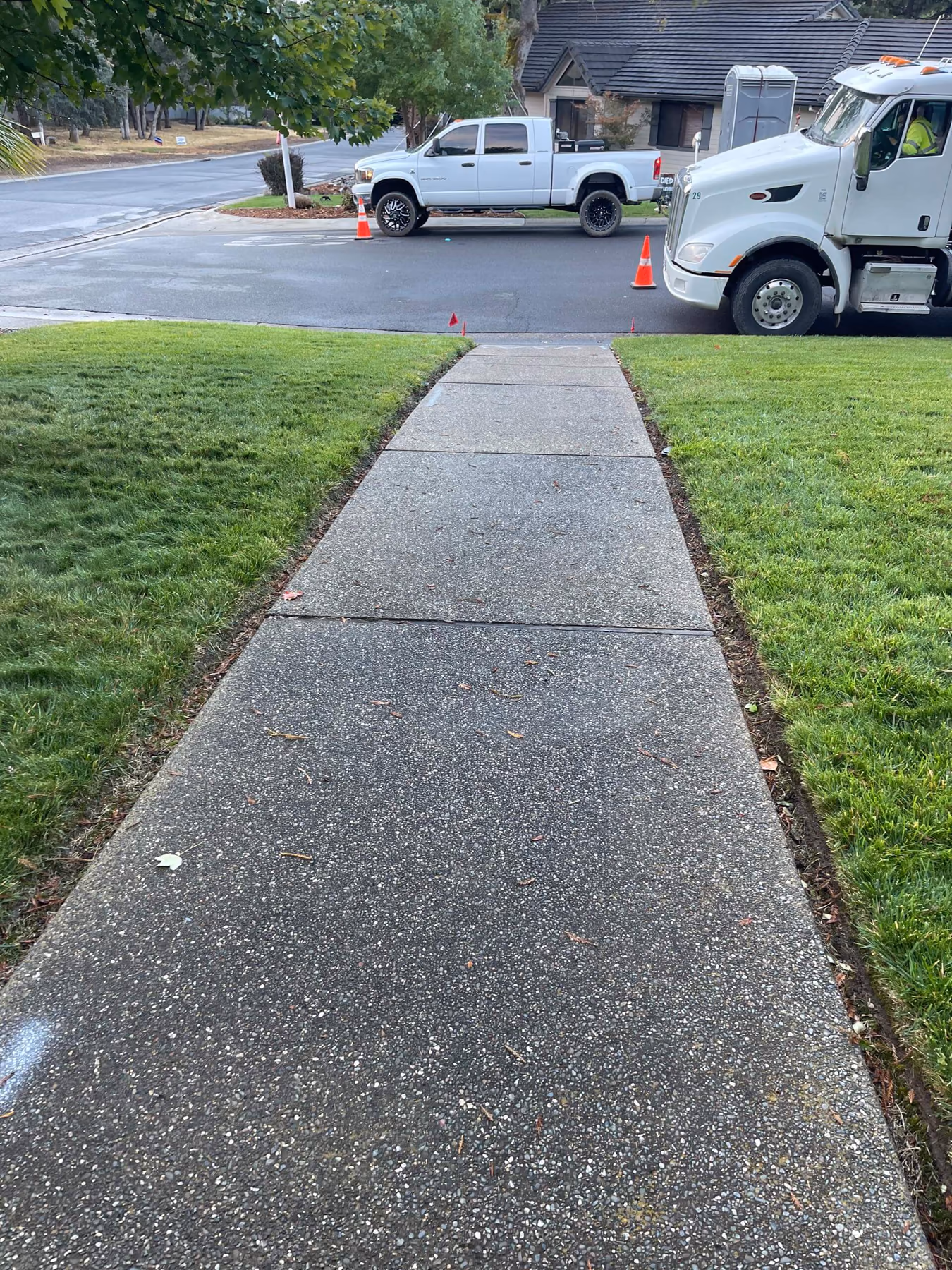 Concrete walkway installed by CA Pro Concrete