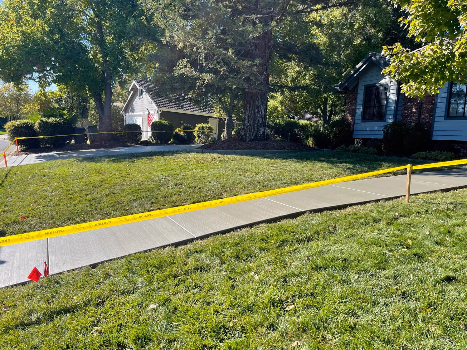 Concrete walkway installed by CA Pro Concrete