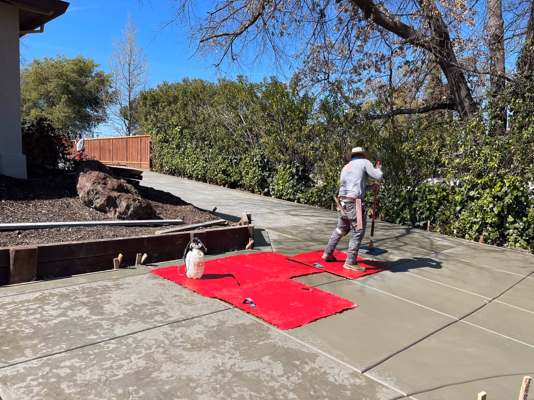 Concrete walkway installed by CA Pro Concrete