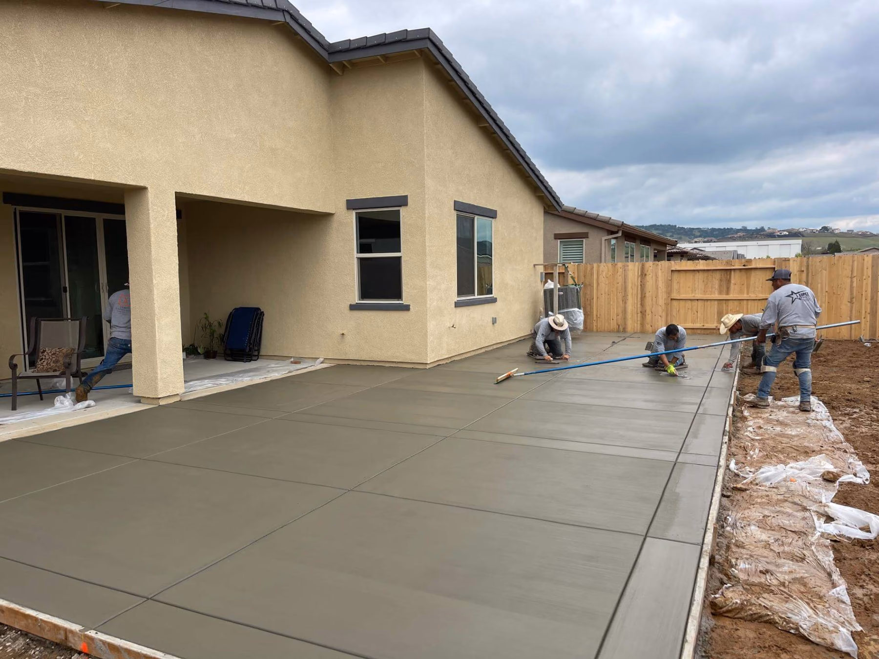 Concrete walkway installed by CA Pro Concrete